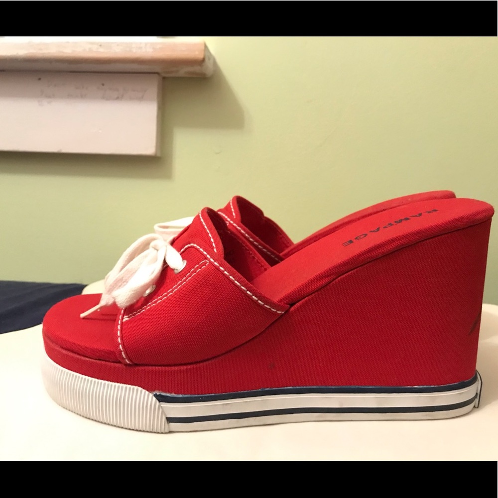 Rampage deadstock platform wedged sandals Y2k